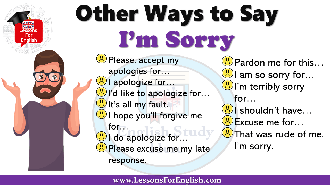 Other Ways to Say I’m Sorry