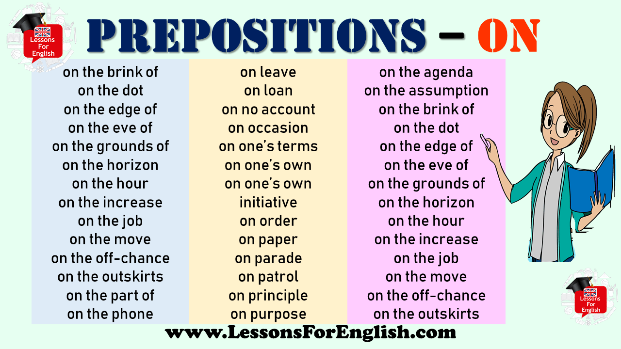 Prepositions - On