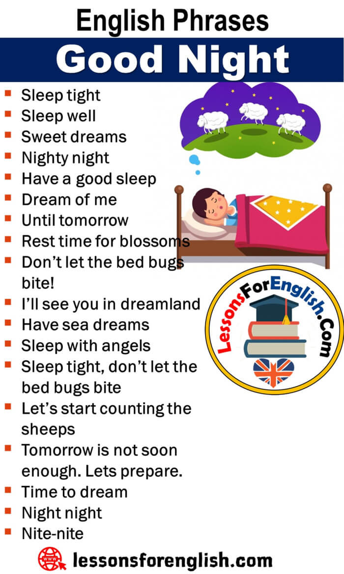 English Phrases - Good Night