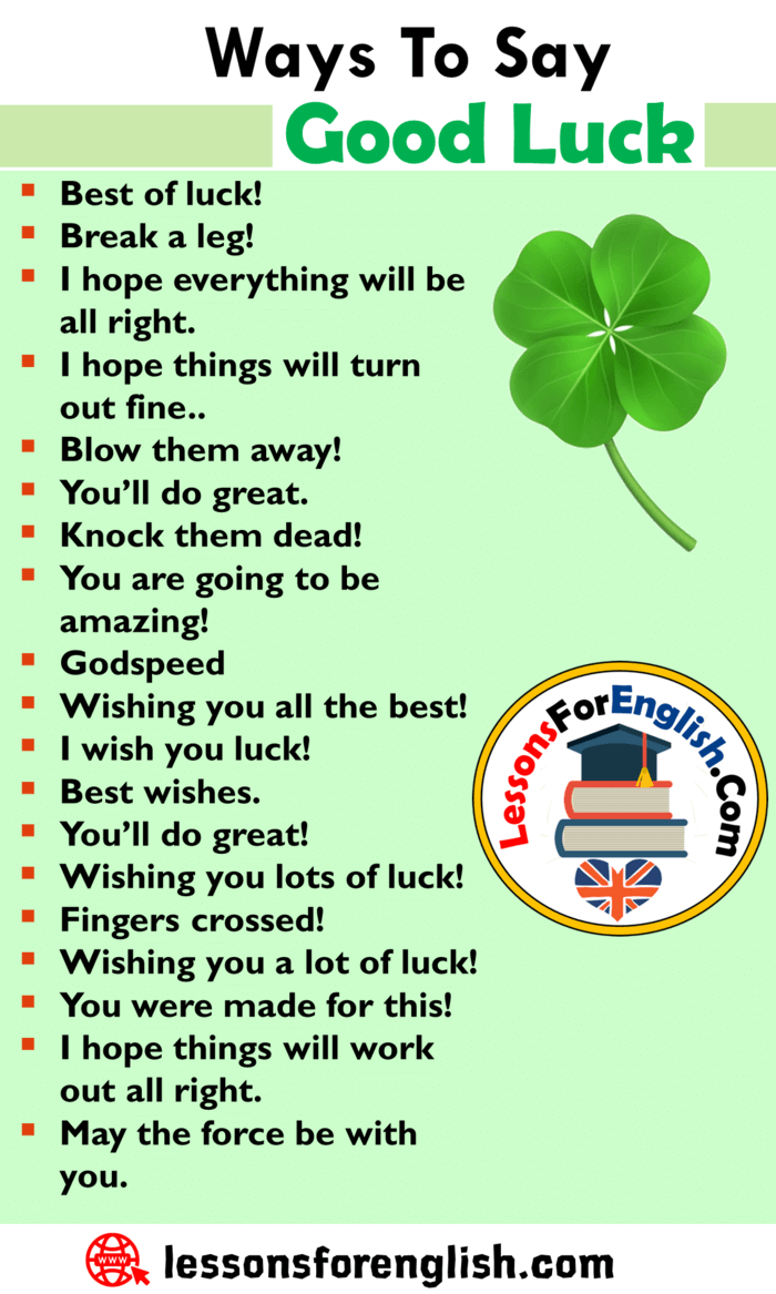 I Wish You Good Luck Meaning In English