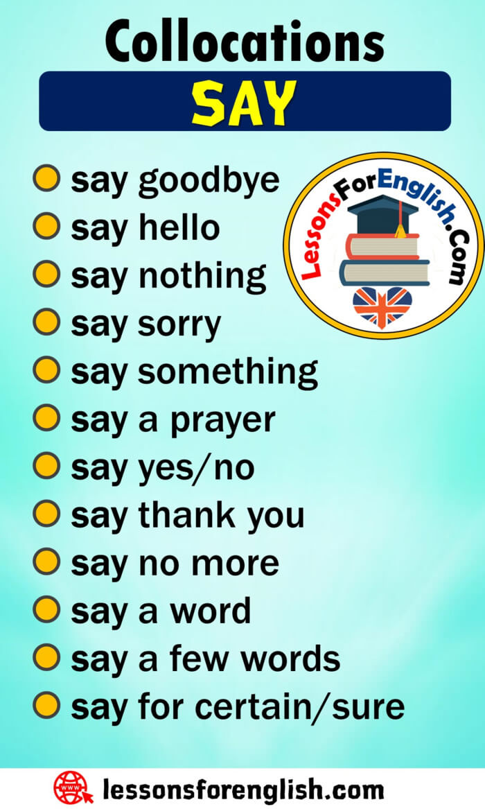 Collocations with SAY in English