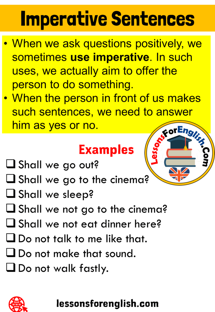 Imperative Sentences, Definition and 8 Example Sentences ...