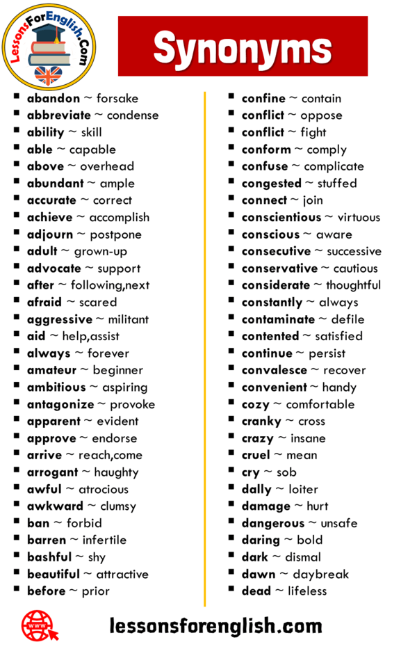 what synonyms