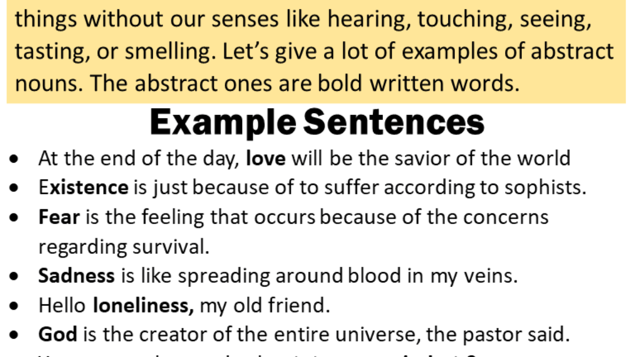 abstract sentence examples