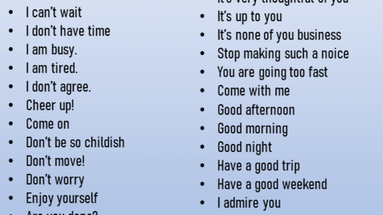 Simple English Sentences For Daily Use Lessons For English