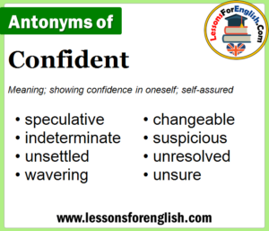 synonyms and antonyms for self-confidence